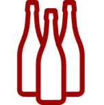 2 bouteilles: 1 blanc, 1 rouge icon