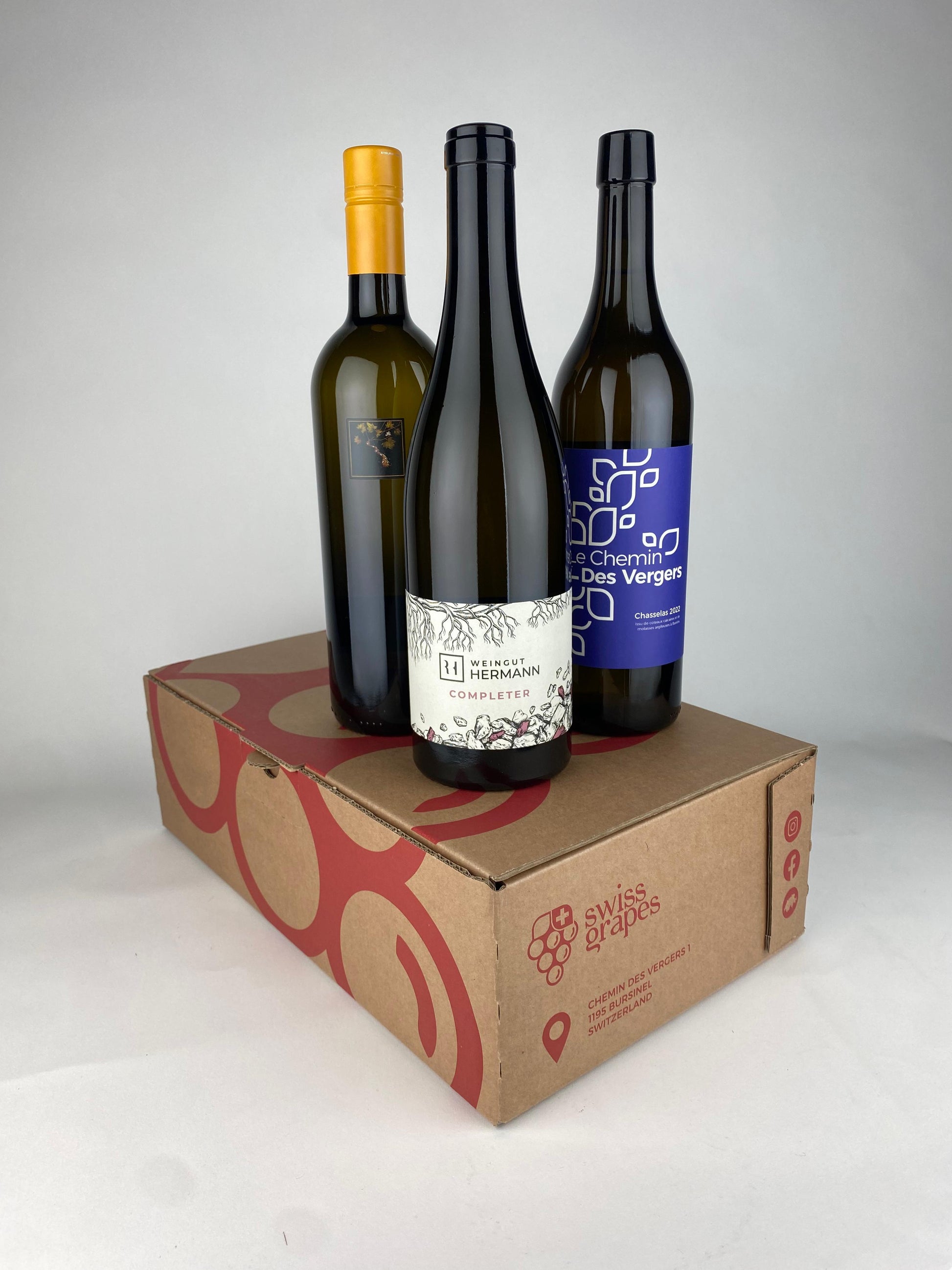 Schweizer einheimische Weissweine<br>3-Flaschen-Geschenkbox