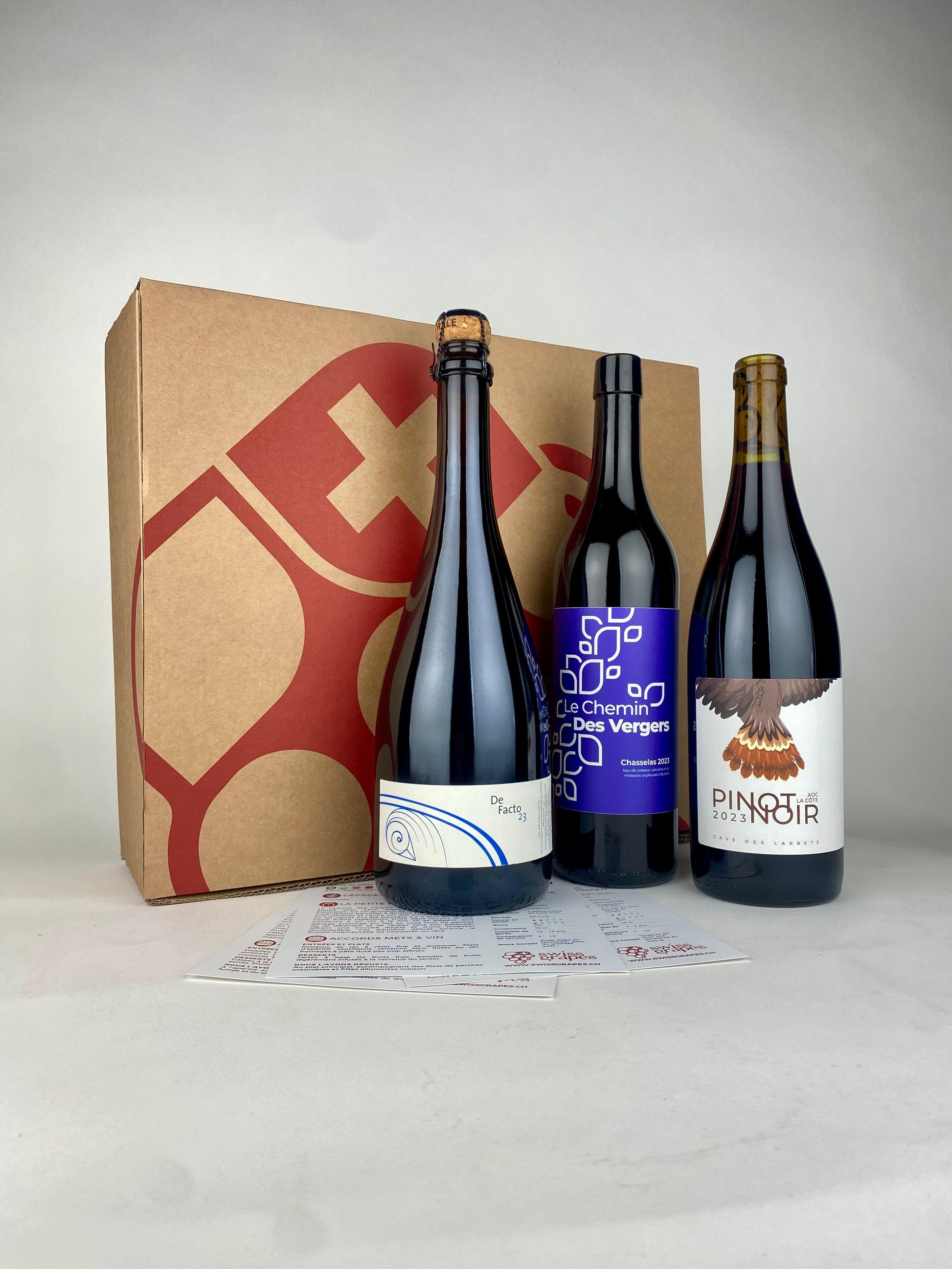 Drei große Schweizer Rotweine <br>GESCHENKBOX 3 FLASCHEN