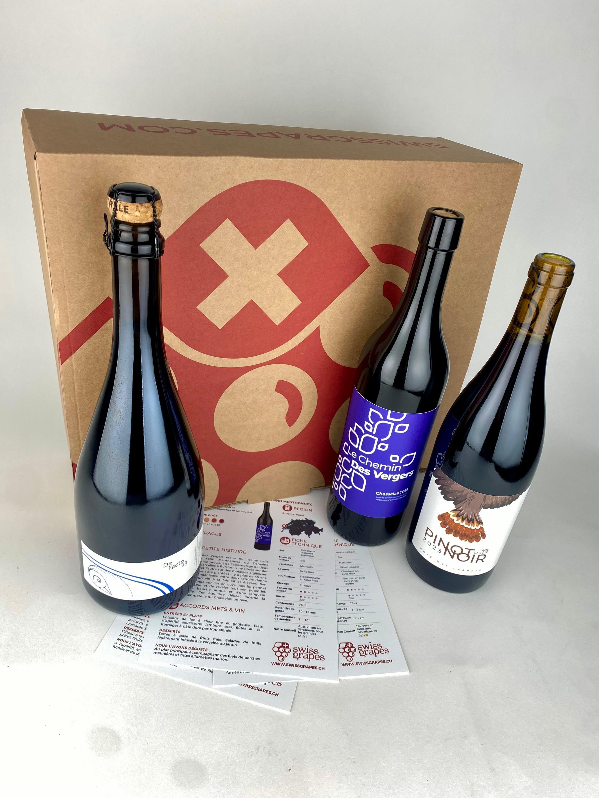 Drei große Schweizer Rotweine <br>GESCHENKBOX 3 FLASCHEN